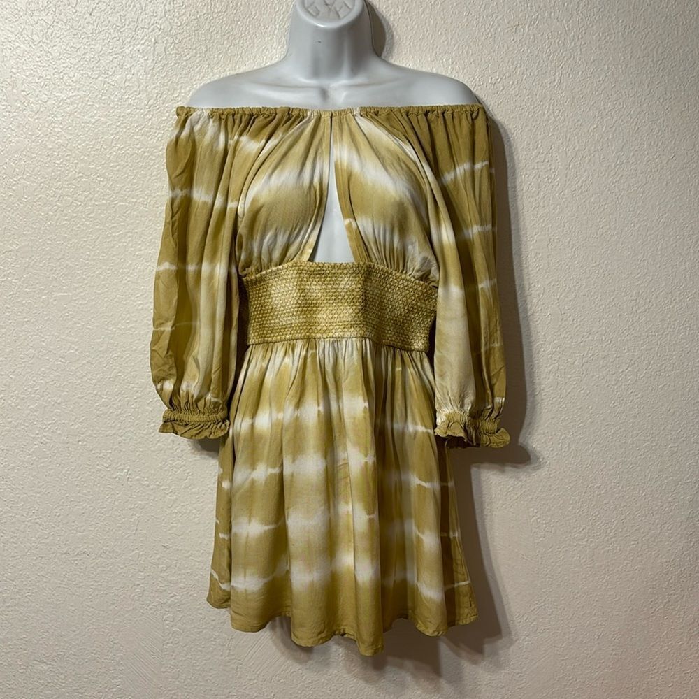 Jen's Pirate Booty Tie Dye Off Shoulder Mini Dress Small